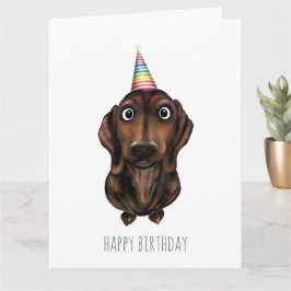 Happy Birthday Sausage Dog Karte