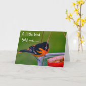 **HAPPY BIRTHDAY** SAYS BIRDIE KARTE (Gelbe Blume)