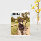 "HAPPY BIRTHDAY", SAYS OSTRICH KARTE (Gelbe Blume)