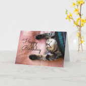 Happy Birthday | SchlummerKitten Karte (Gelbe Blume)