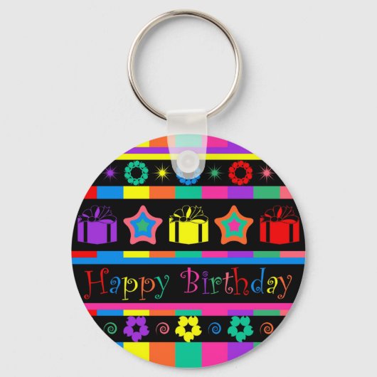 Happy Birthday Schlüsselanhänger (Vorderseite)