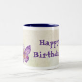 Happy Birthday Schmetterling Blume Kaffee Tasse (Mittel)