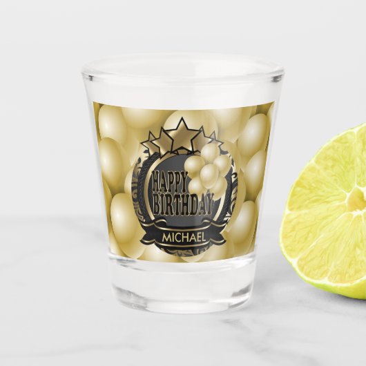 Happy Birthday Schnapsglas (Vorderseite)