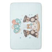 Happy Birthday Schnauzer Hunde Badematte (Vorderseite Vertikal)