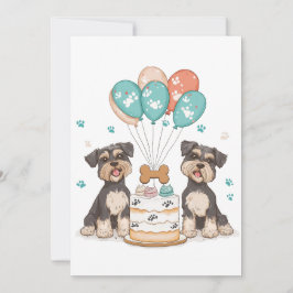 Happy Birthday Schnauzer Hunde Einladung