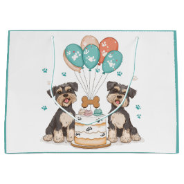 Happy Birthday Schnauzer Hunde Große Geschenktüte