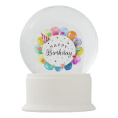 Happy Birthday Schneekugel (Rückseite)