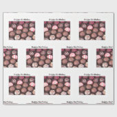 Happy Birthday Schokolade Trüffel Umschlagpapier Geschenkpapier (Flach)