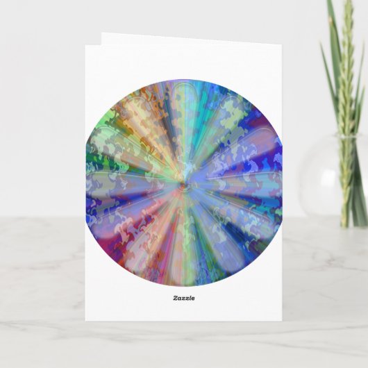 Happy Birthday - schön in Print Text Script Karte (Rückseite)