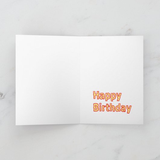 Happy Birthday - schön in Print Text Script Karte (Innenseite)