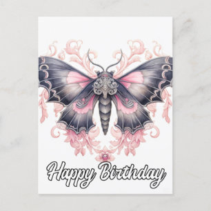 Happy Birthday Schöne Butterfly-Illustration Postkarte