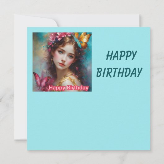 HAPPY BIRTHDAY ~ Schöne junge Frau ~ (Rückseite)