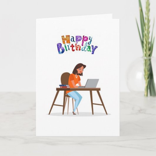 HAPPY BIRTHDAY **SCHÖNE LADY**-KARTE KARTE (Vorderseite)