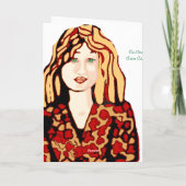 Happy Birthday schöne Mädchen Karte (Rückseite)