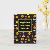 Happy Birthday School Crossing Patrol Karte (Gelbe Blume)