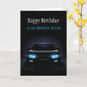 Happy Birthday Schwager in New Car spannend Karte (Gelbe Blume)