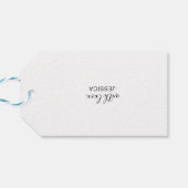 Happy Birthday Schwarz-weiß Modern Geschenkanhänger (Rückseite Horizontal)