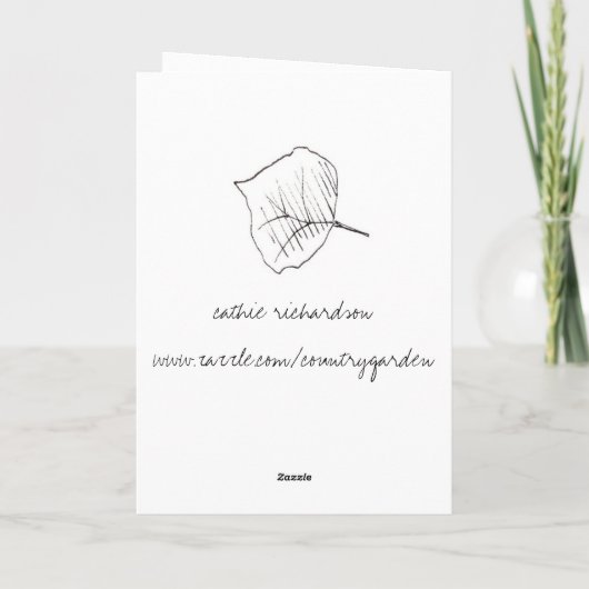 Happy Birthday Schwarz-weiß Tree Line Zeichn Karte (Rückseite)