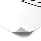 Happy Birthday Schwarz-weißer individuelle Name Mo Poster (Ecke)