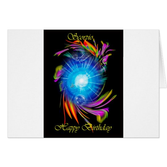 Happy Birthday Scorpio Karte