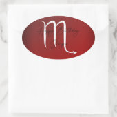 Happy Birthday Scorpio Ovaler Aufkleber (Tasche)