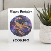Happy Birthday Scorpio Zodiac Karte