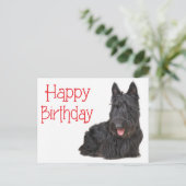 Happy Birthday Scottish Terrier Puppy Postcard Postkarte (Stehend Vorderseite)