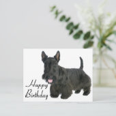 Happy Birthday Scottish Terrier Puppy Postcard Postkarte (Stehend Vorderseite)