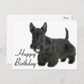 Happy Birthday Scottish Terrier Puppy Postcard Postkarte (Vorne/Hinten)