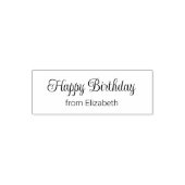 Happy Birthday Script aus Ihrem Namen Permastempel (Design)