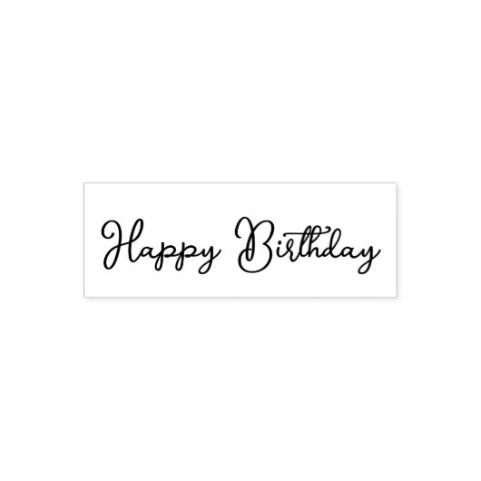 Happy Birthday Script Cursive Text Template Permastempel (Design)