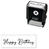 Happy Birthday Script Cursive Text Template Permastempel (Beispiel)