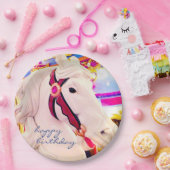 Happy Birthday Script Karneval Karussell Pferd Bol Pappteller (Party)