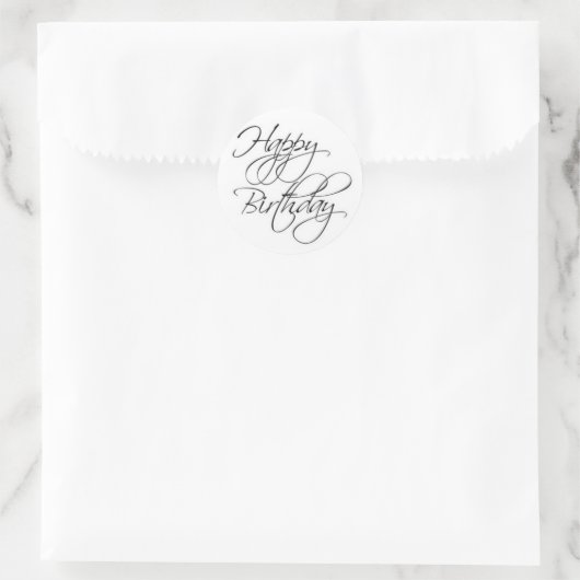 Happy Birthday Script Sticker (Tasche)