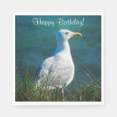 Happy Birthday Seagull Serviette (Vorderseite)