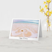 Happy Birthday Seashell Beach Card Karte (Gelbe Blume)