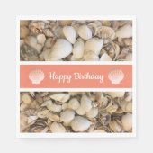 Happy Birthday Seashells Serviette (Vorderseite)