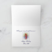 Happy Birthday Secret Pal - Rote Kardinäle Karte (Innenseite)