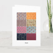 Happy Birthday Secret Schwester Crazy Quilt Karte (Rückseite)