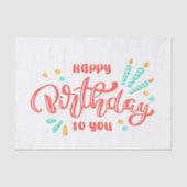 Happy Birthday Seidenpapier (Vorderseite)