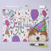 HAPPY BIRTHDAY SEIDENPAPIER (Handwerk)