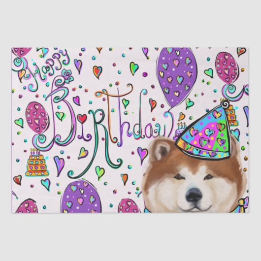 HAPPY BIRTHDAY SEIDENPAPIER (Vorderseite)