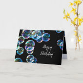 Happy Birthday Seifenblase Custom Card Karte (Gelbe Blume)