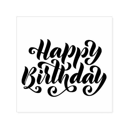 Happy Birthday Self Inking Rubber Briefmarke Permastempel (Design)
