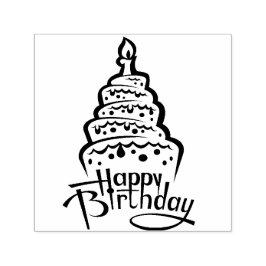 Happy Birthday Self Inking Rubber Briefmarke Permastempel