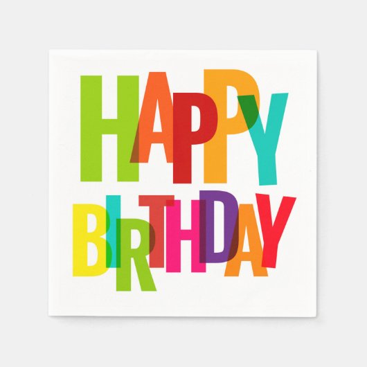 Happy Birthday Serviette (Vorderseite)