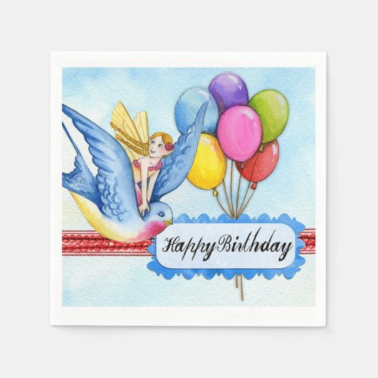 Happy Birthday Serviette (Vorderseite)