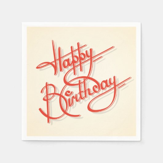 Happy Birthday Serviette (Vorderseite)