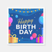 Happy Birthday Serviette (Vorderseite)