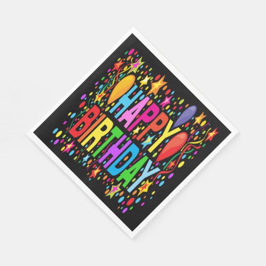 HAPPY BIRTHDAY SERVIETTE (Ecke)